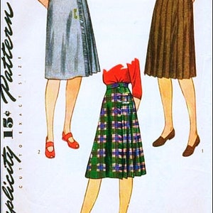 Simplicity 1431 Misses' Pleated Wrap Skirt, Pleated Skirt or A-Line Wrap Skirt with Fringe, Sewing Pattern FF, Waist Size 26 image 2