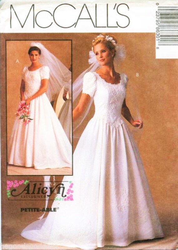 Mccall S 8630 Alicyn Exclusive Misses Lined Wedding Gown Etsy