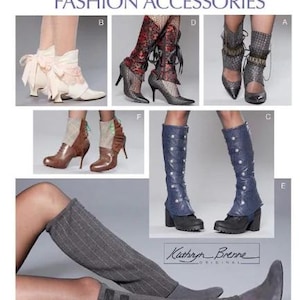 McCalls 7706  Sewing Pattern for Women's Costume Accessories - Boot Covers, Steampunk Ankle to Knee Fantasy Spats - NEW UNCUT FF