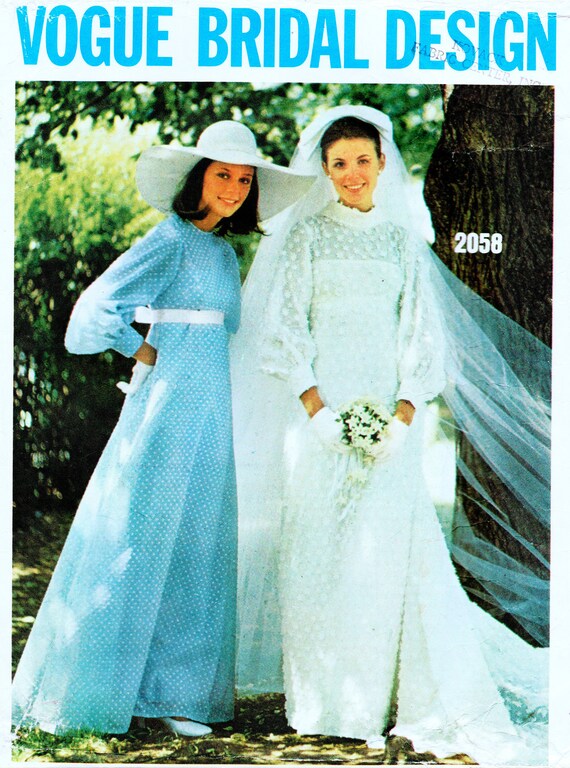 Vogue Pattern 1677 ~ Misses' Ankle or Floor Length Bridal Dress ~ Size 8 ~  Uncut | eBay