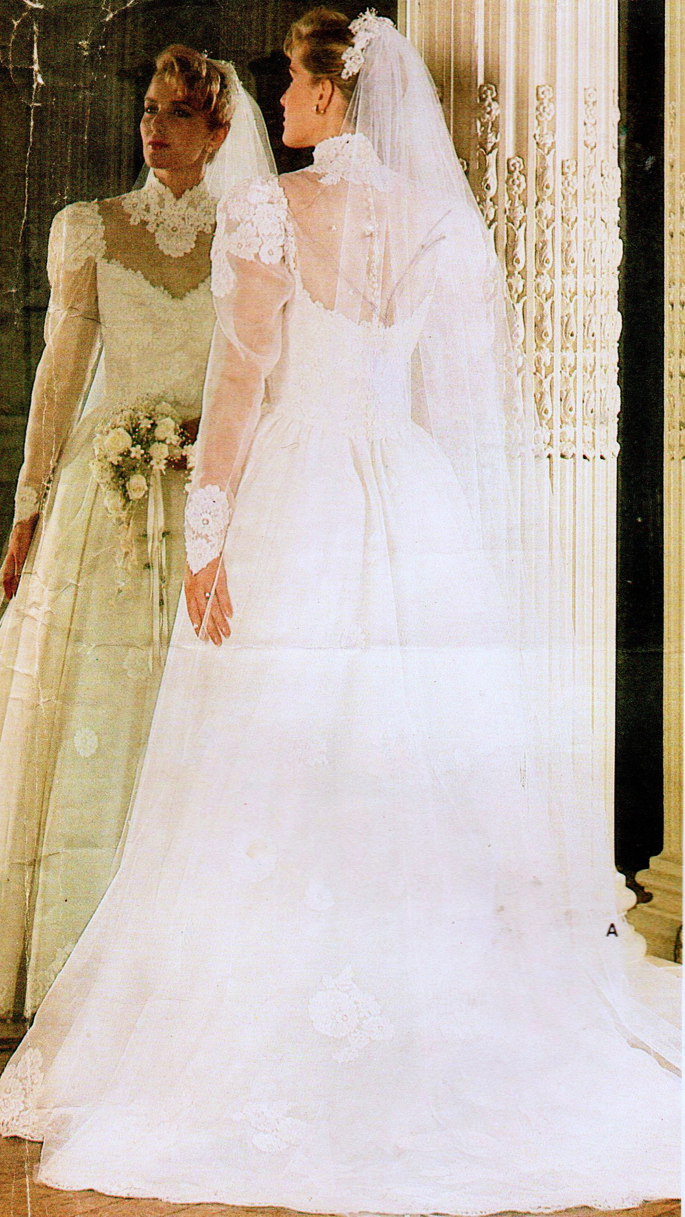 Vintage Vogue Bridal Original 1548 Misses 80's Wedding Gown