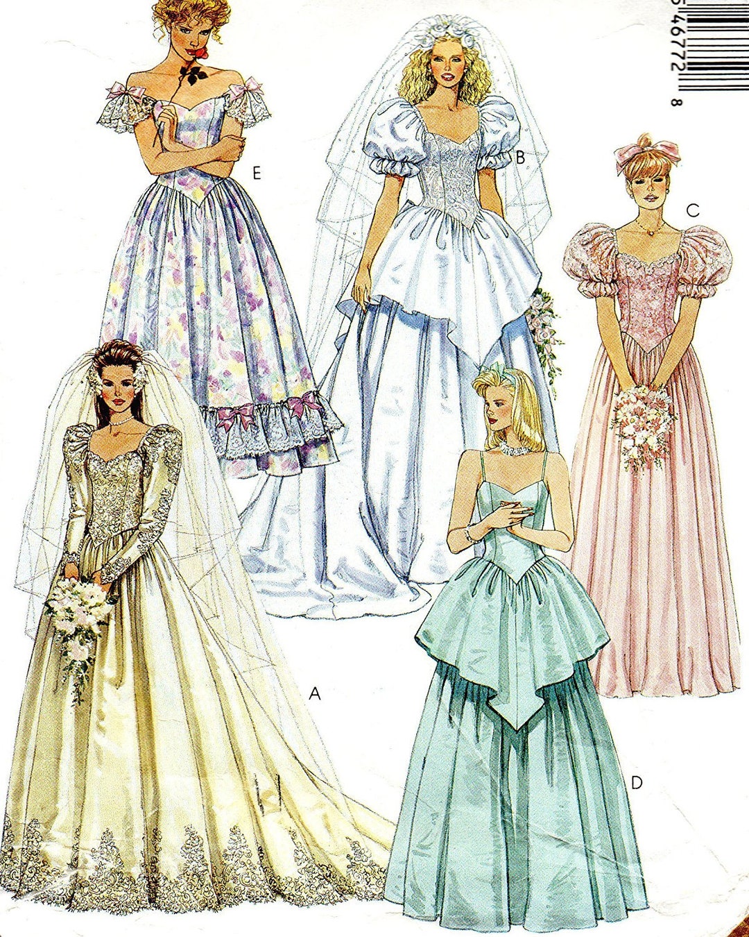 Mccall's 4677 Misses Bridal Gowns and Bridesmaids Dresses - Etsy