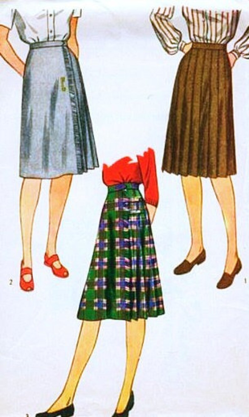 Simplicity 1431 Misses' Pleated Wrap Skirt, Pleated Skirt or A-Line Wrap Skirt with Fringe, Sewing Pattern FF, Waist Size 26 image 1