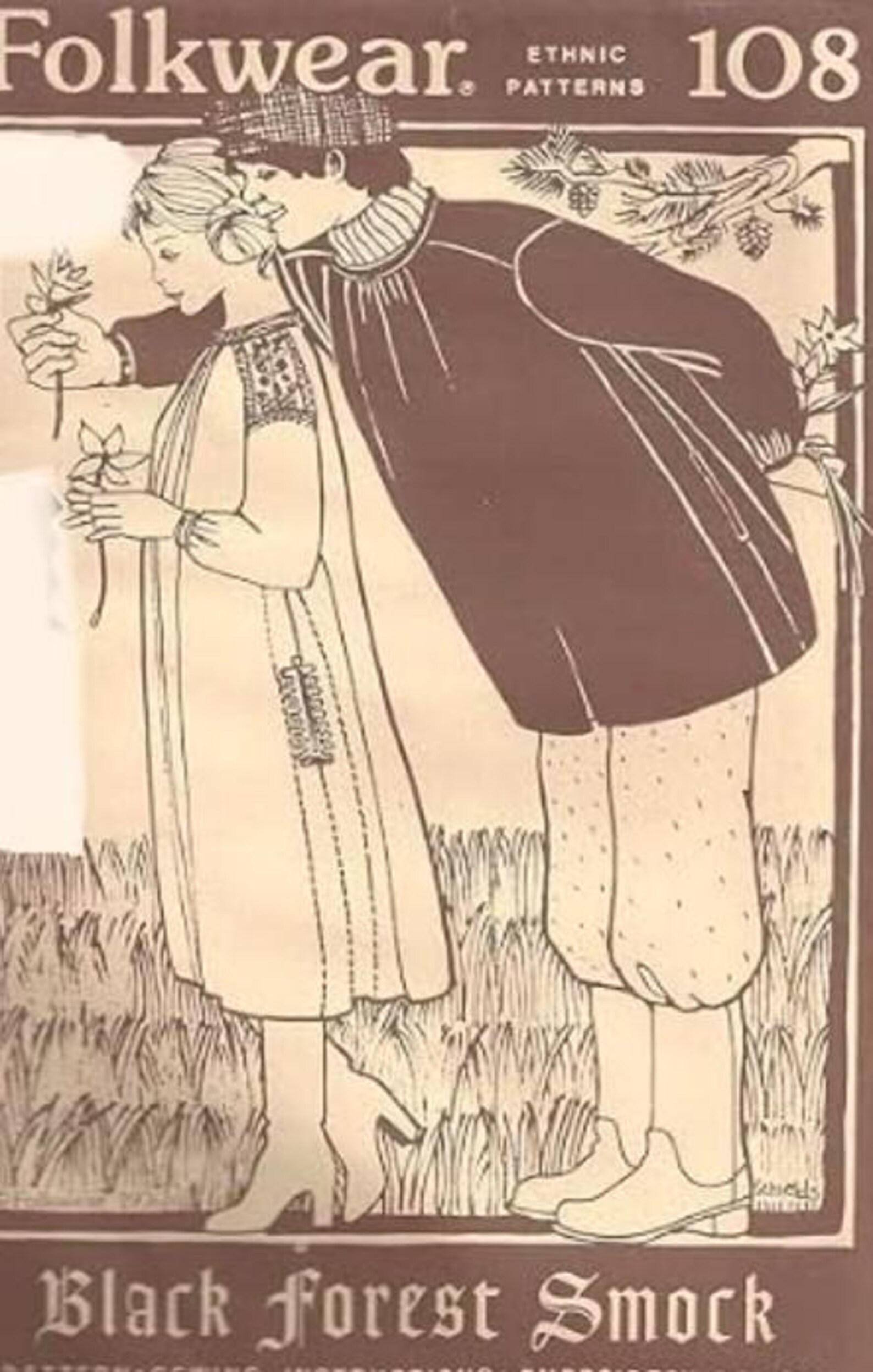 Folk Wear 108 Sewing Pattern and Instructions for Sewing Adult Black ...