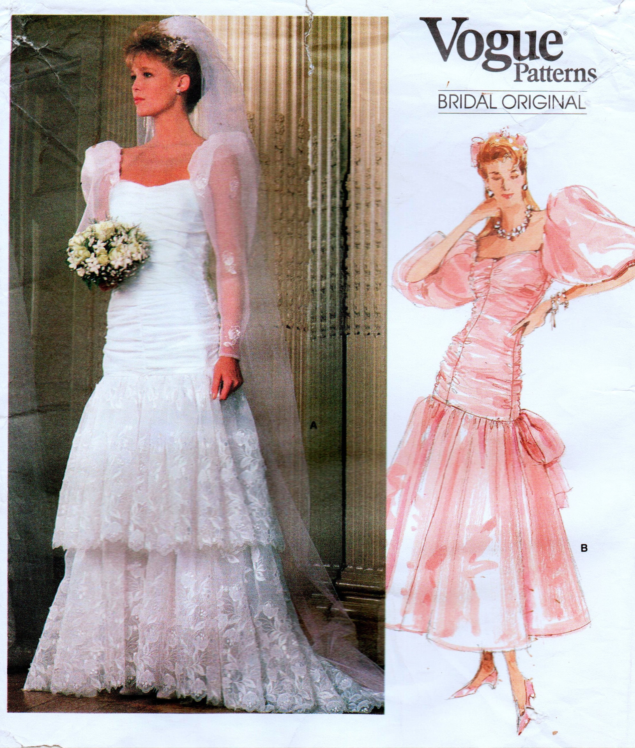 Vogue Bridal Original 1826 Misses Bridal, Bridesmaids, Evening Dress Sewing Pattern Size 8 - Etsy Vogue Bridal Original 1826 Misses Bridal, Bridesmaids, Evening Dress Sewing Pattern Size 8 - Etsy
