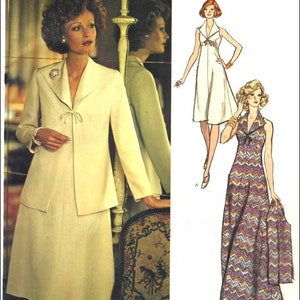 Vogue Couturier Design 1193 Misses Evening Dress and Jacket Sewing Pattern B31.5 Designer Belinda Bellville image 2