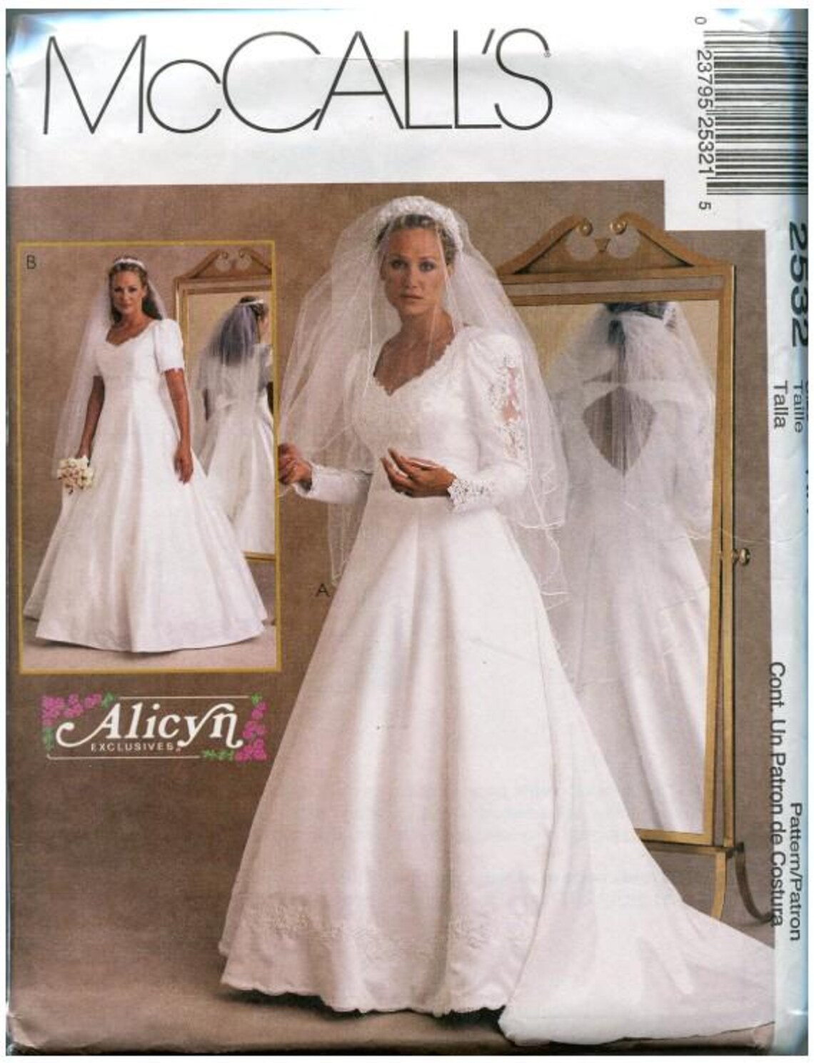 Mccall's 2532 Women's Bridal Gown Sewing Pattern Size RR (18W-20W-22W ...