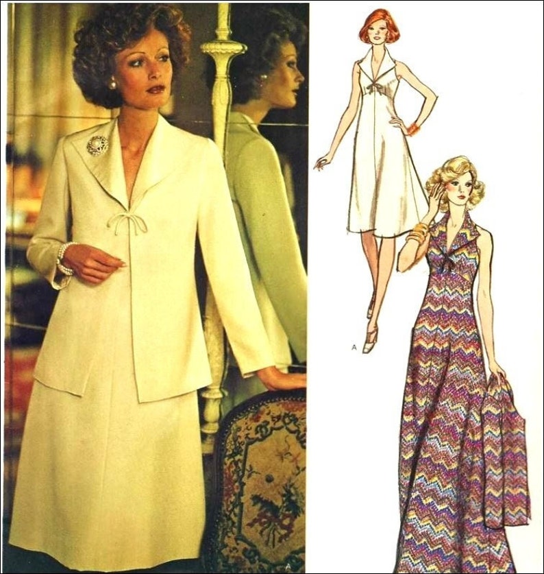 Vogue Couturier Design 1193 Misses Evening Dress and Jacket Sewing Pattern B31.5 Designer Belinda Bellville image 1