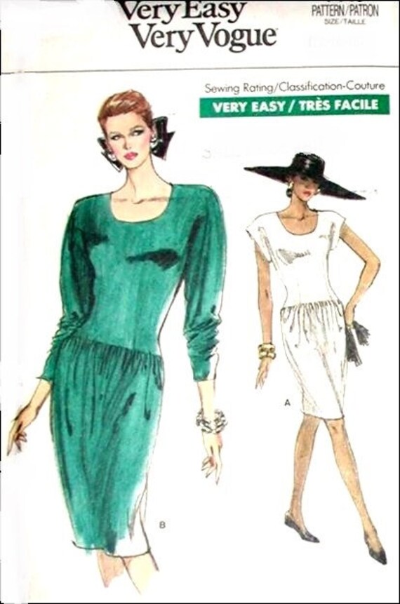 drop waist dress pattern vogue Vogue 9893 Strapless Drop Waist Dress with Ruffled, Tiered Skirt, Cut, –  Patterns Central main image 0