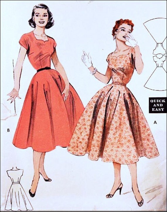 slim fit dress slacks 1954 Simplicity #4960 Dress Pattern | Size 24 1/2