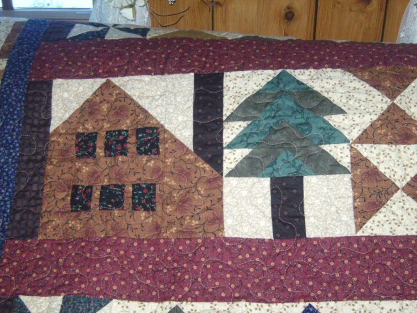 Christmas Village Quilt Etsy