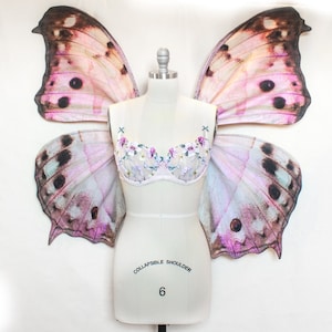 Pink Fairy Wings Mother of Pearl Butterfly Costume Wings