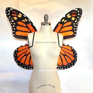 Monarch Butterfly Halloween Costume Wings for Women - Adult Fairy Wings,
