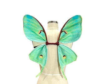 Small Luna Moth Costume Wings for Halloween