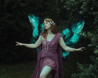 Large Alexandrite Gemstone Crystal Fairy Costume Wings