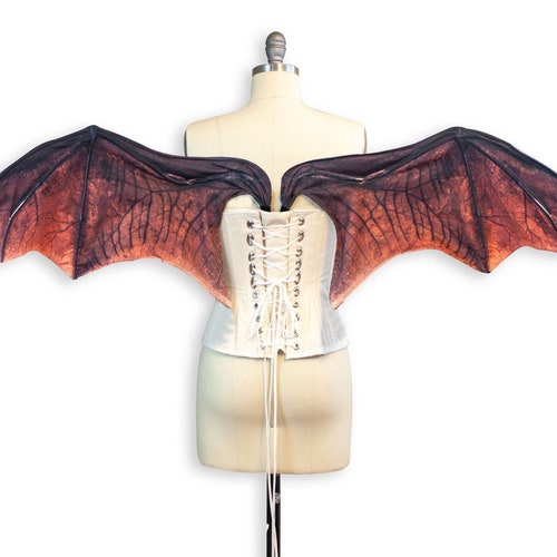 Bat or Dragon Costume Wings for Halloween, Ultra Realistic and Corset Friendly