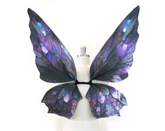 Amethyst Crystal Fairy Wings Medium Size Purple