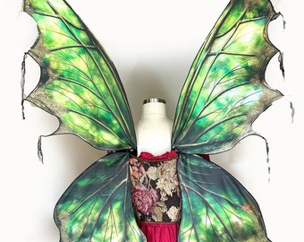 Große Blatt-inspirierte Feenflügel, Erwachsene Feenflügel, korsettfreundliche Feenflügel