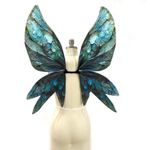 Apatite Crystal Costume Fairy Wings Blue Green Medium Size