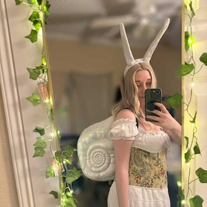 Iridescent Silver Snail Costume - Snail Shell and Antenna - Snail Halloween Costume