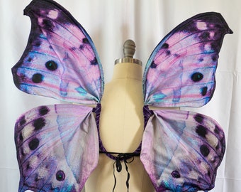 Purple Fairy Wings for Adults - Mother of Pearl Butterfly Wings Medium Size