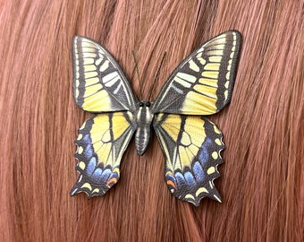 Horquilla o broche para el cabello con forma de mariposa cola de golondrina - Pinza para el cabello con forma de mariposa - Regalo de Navidad, ideal para rellenar calcetines navideños.