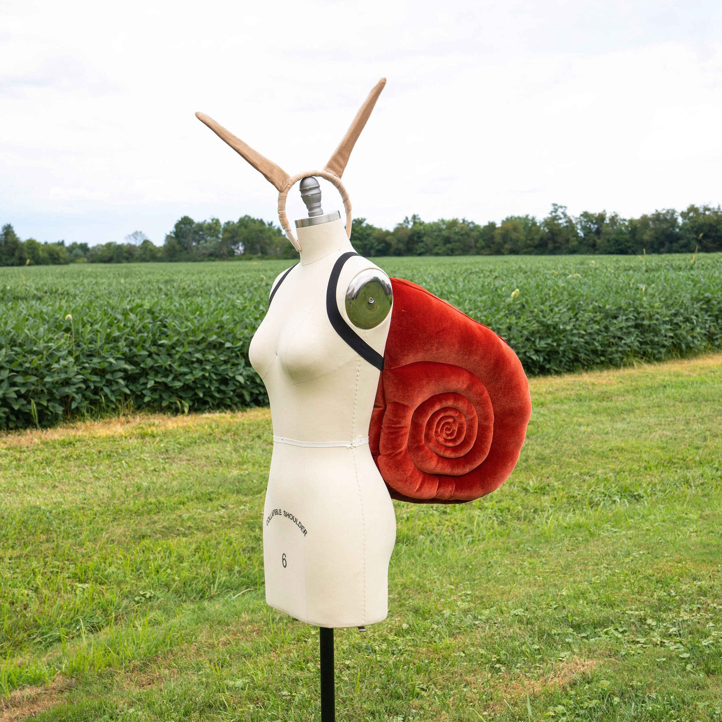 Adult Snail Costume - Snail Shell and Antenna - Escargot Caracol Costume in Plush Velvet
