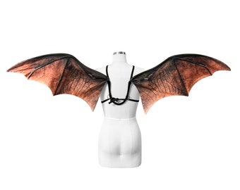 Alas de murciélago realistas para disfraz de Halloween, tamaño mediano, ideales para usar con corsé.