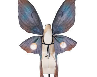 Ali di fata ispirate alle ombre per un costume da fata, ali di falena, opera di Sunset Dragon
