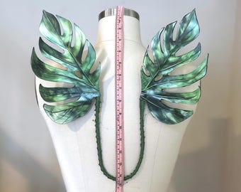 Monstera Leaf Fairy Wings, Adult Fairy Wings, Corset Friendly Fairy Wings