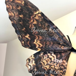 Witch Moth Fairy Wings for Adults Moth Wings for a Fairy Halloween Costume Medium Size image 2