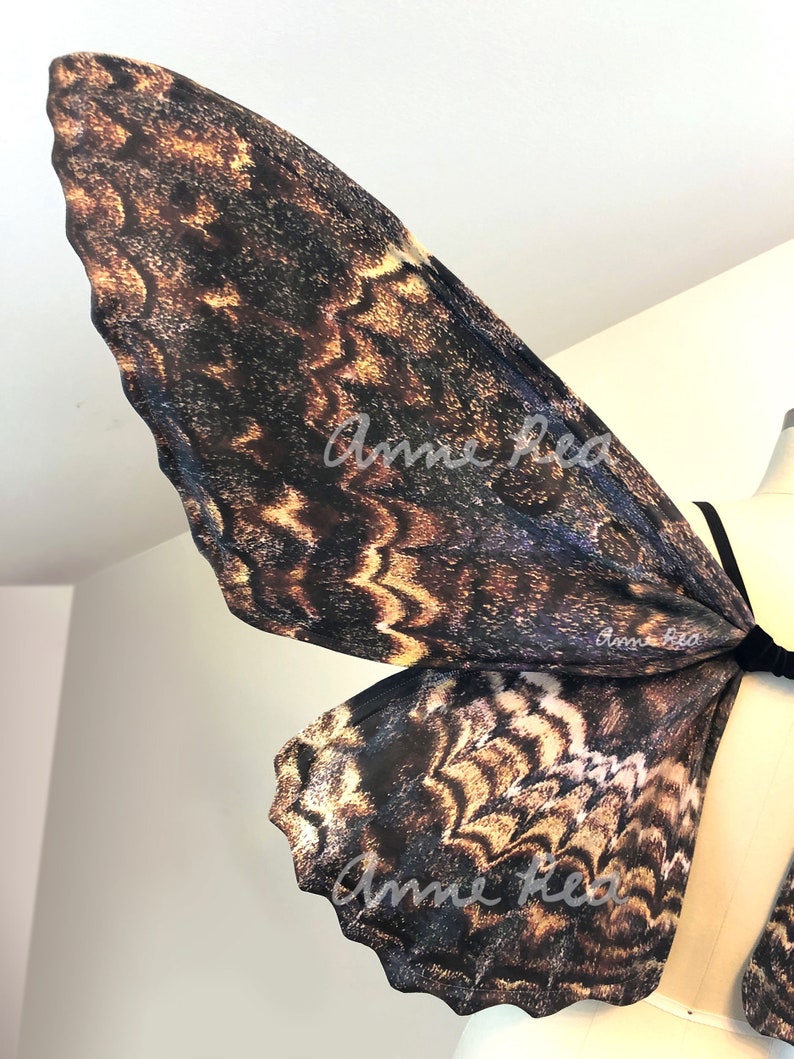 Witch Moth Fairy Wings for Adults Moth Wings for a Fairy Halloween Costume Medium Size image 2