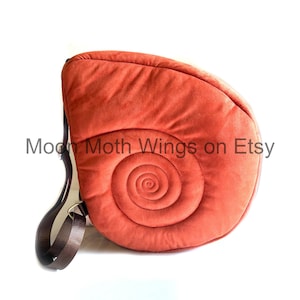Preorder -- Will not Arrive for Halloween -- Cottagecore Large Snail Shell Backpack in Rust Valentine&#39;s Day Gift for Her, Snail Backpack