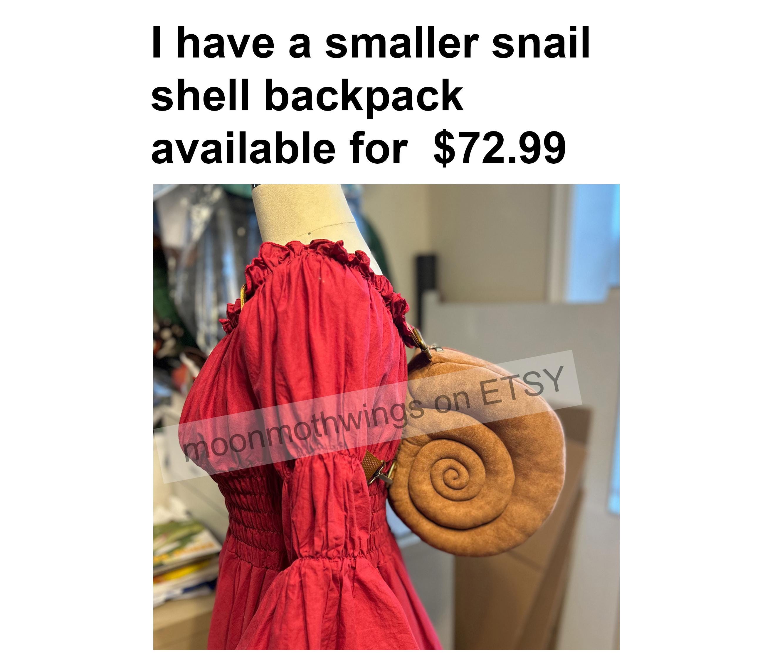 Large Snail Shell Backpack in Rust, Whimsical Ren Faire Accessories ...