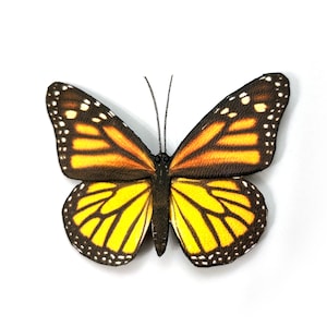 Broche o pasador para el pelo con forma de mariposa monarca naranja - Pinza para el pelo con forma de mariposa, regalo de Navidad o regalo de Navidad