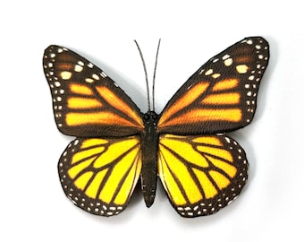 Orange Monarch Butterfly Hair Barrette or Brooch - Butterfly Hair Clip