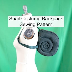 Adult Snail Costume Sewing Pattern - PDF Snail Shell Backpack Sewing Pattern - This is a computer PDF file not an actual backpack