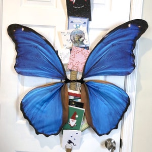 Beidseitig blauer Schmetterling Kostüm Flügel für Halloween Morpho mittelgroß,