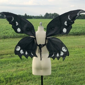 Large Moon Cycle Moth Wings Halloween Costume