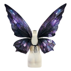 Large Amethyst Crystal Fairy Wings Purple