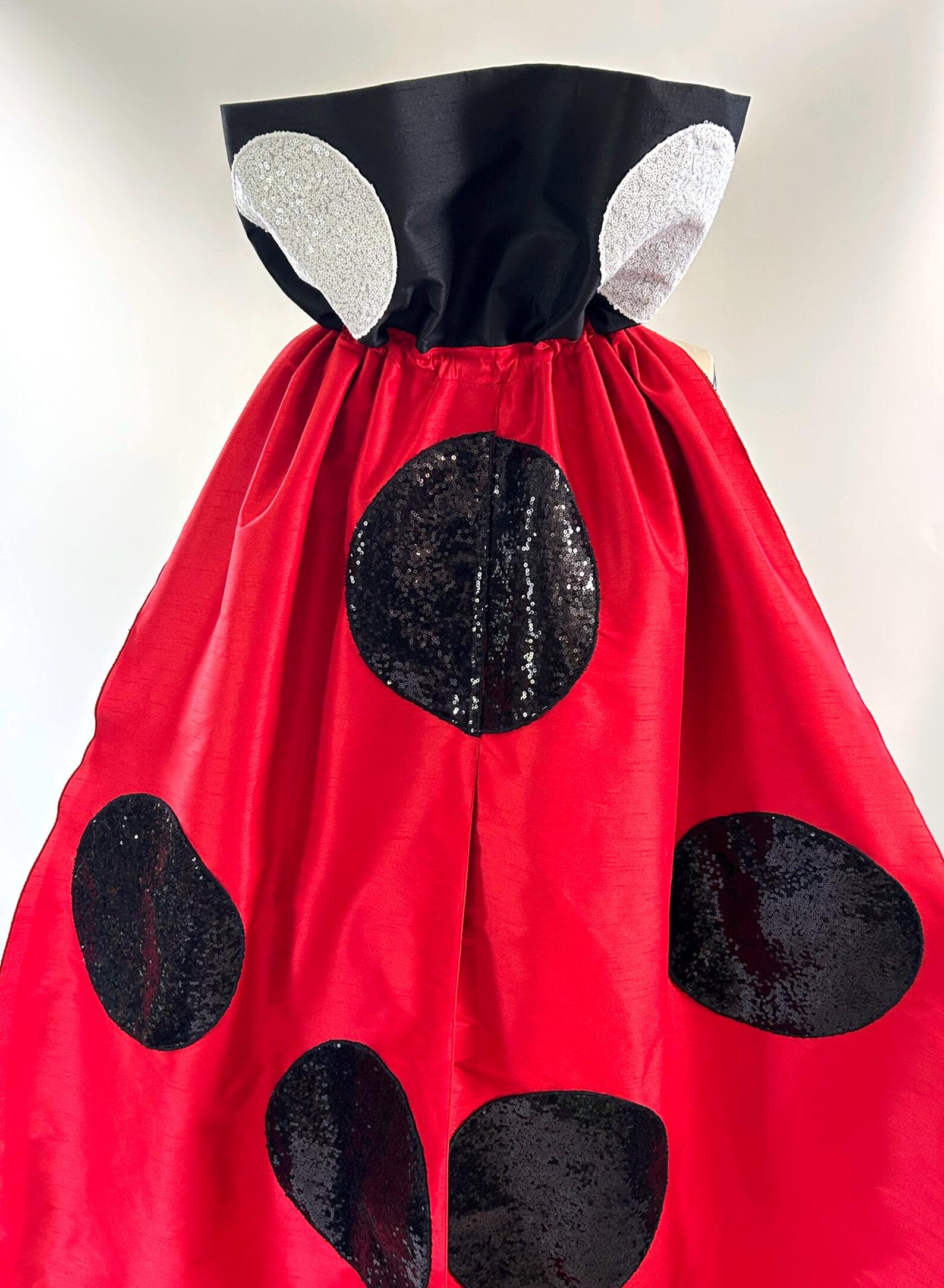Ladybug Costume Adult Cape, Red and Black Faux Silk, Lady Bug Cape ...