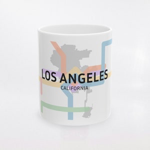 Los Angeles Metro Map Mug / Subway Design Drinkware