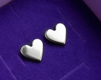 Titanium stud earrings hearts,Unique jewellery gift,Stylish earrings,Luxury titanium earrings,Handmade jewelry gift, Gift for her