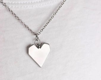 Titanium Heart pendant, Unique Titanium necklase,Titanium jewelry Gift,Heart titanium pendant, Handmade jewellery, Stylish pendant