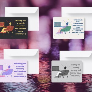 Carte de rétablissement personnalisable,Imprimable,Très cool,Drôle,Téléchargement instantané,Je vous souhaite un prompt rétablissement au cinéma,Enveloppe pour cartes 5 x 7,PDF DIY