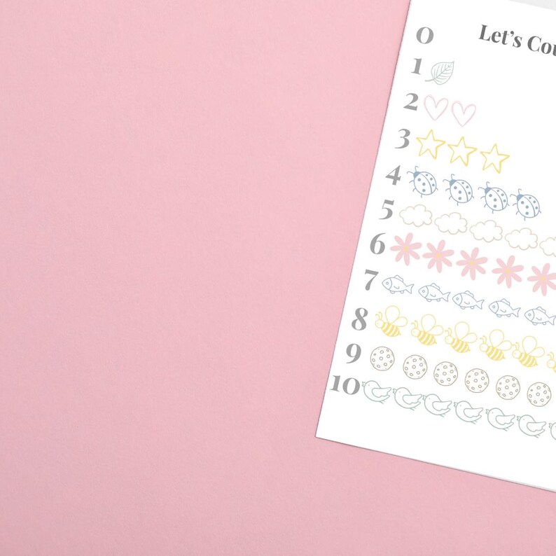 Numbers 0-10 Poster: Illustrated Counting Chart (digital Download) - Etsy