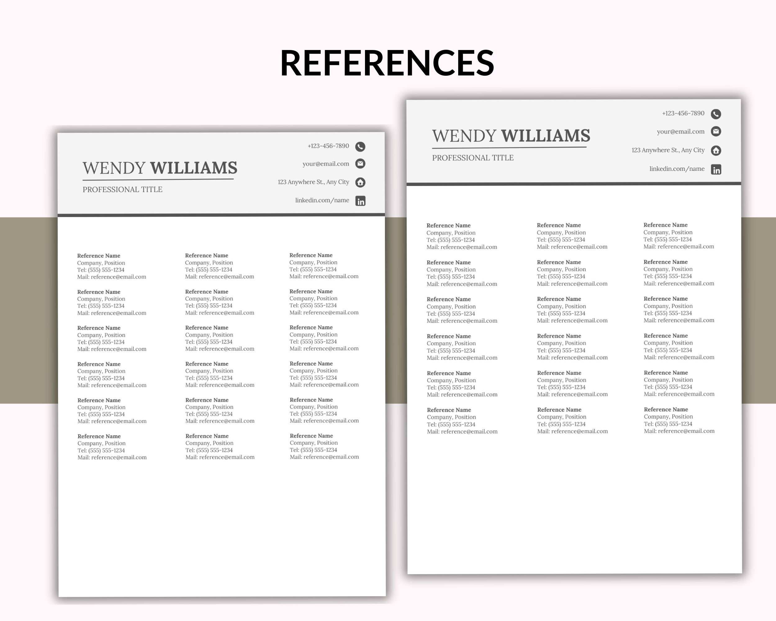 Clean Resume Template for Microsoft - Il Fullxfull.6134083264 3646 
