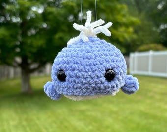 Crochet/Amigurumi Whale | Keychain | Sea Creature | Handmade | Stuffed Animal/Plushie | Novelty | Gift Idea