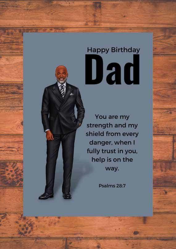 Christian birthday greeting cards for him psa 28 7 black man black