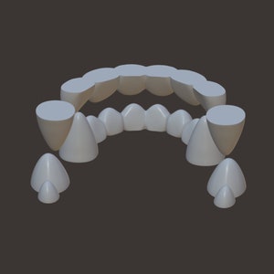 Toony canine teeth STL file for 3D printing image 3